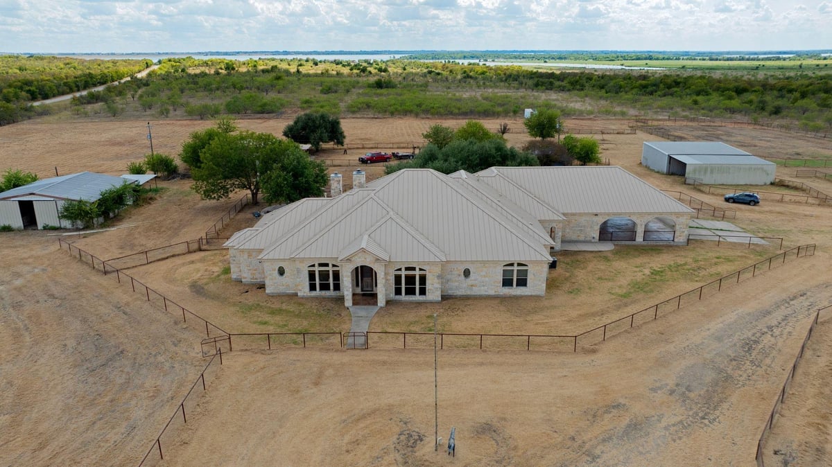 View 22300 FM 971 in DAVILA, M. SUR 22300 FM 971 - front exterior - Luxury home in DAVILA, M. SUR, Granger, TX