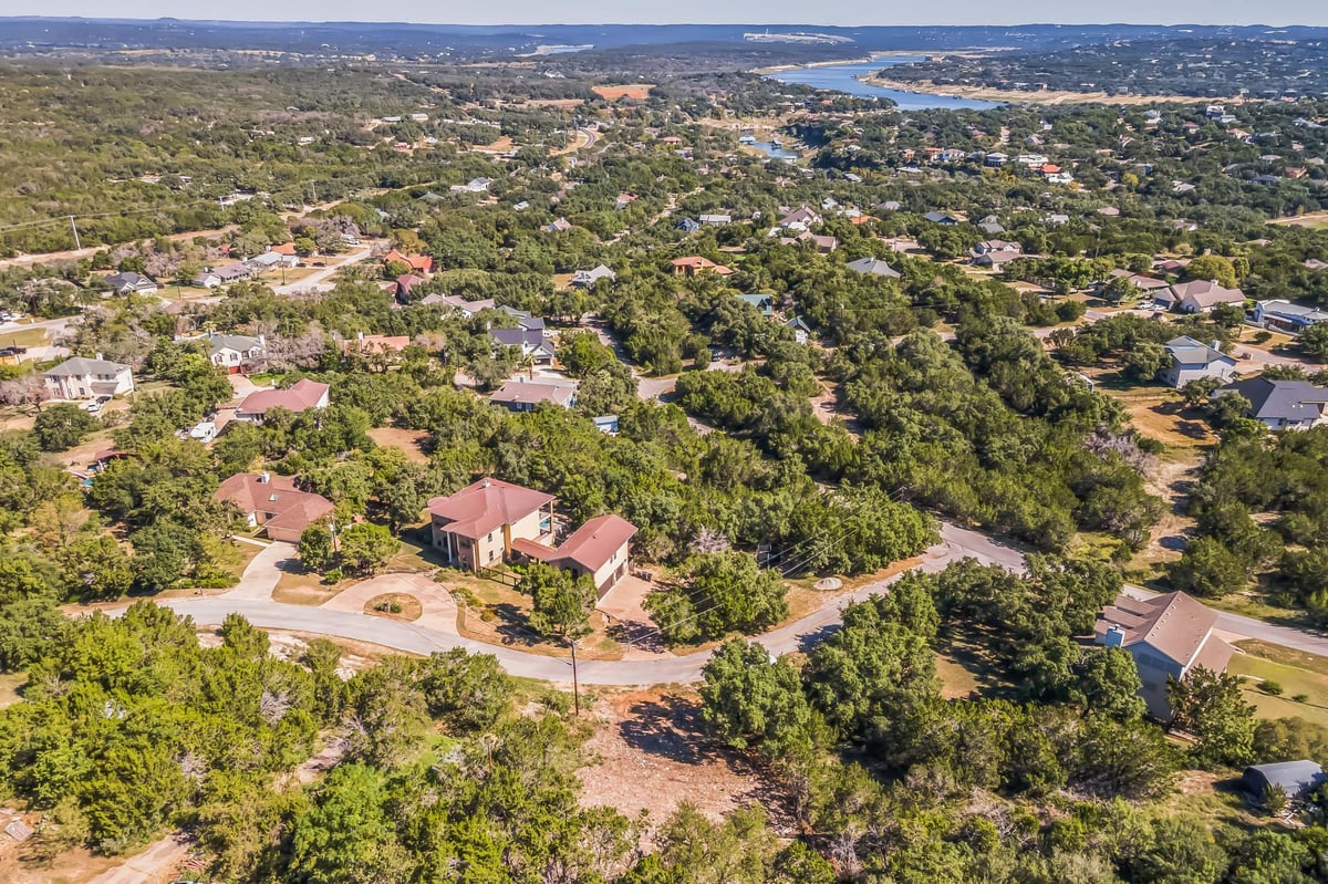 View 22305 Bute Dr in Briarcliff Inc Sec 06 22305 Bute Dr - front exterior - Luxury lot in Briarcliff Inc Sec 06, Spicewood, TX