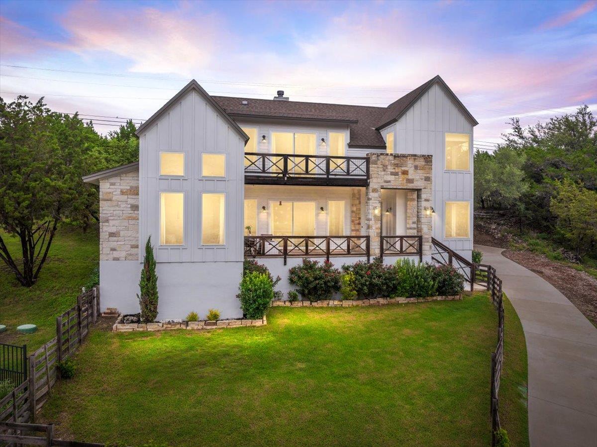 22308 Shotts DR - front exterior - Luxury home in Briarcliff, Spicewood, TX