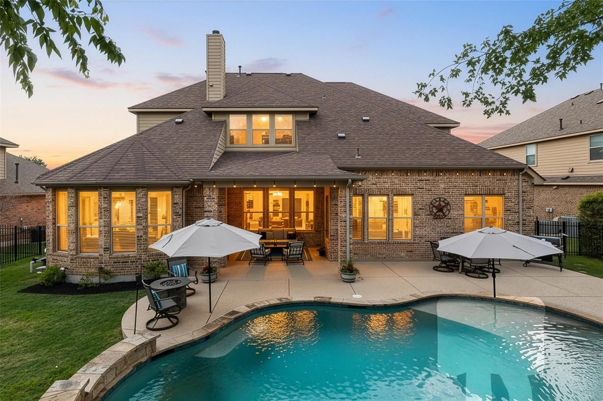 View 2236 Ambush Cyn in Fairways At Crystal Falls 2236 Ambush Cyn - front exterior - Luxury home in Fairways At Crystal Falls, Leander, TX