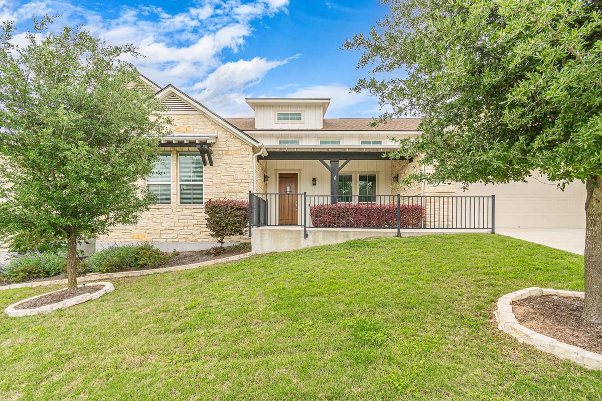 View 225 Jumping Laurel St in Kissing Tree 225 Jumping Laurel St - front exterior - Luxury home in Kissing Tree, San Marcos, TX