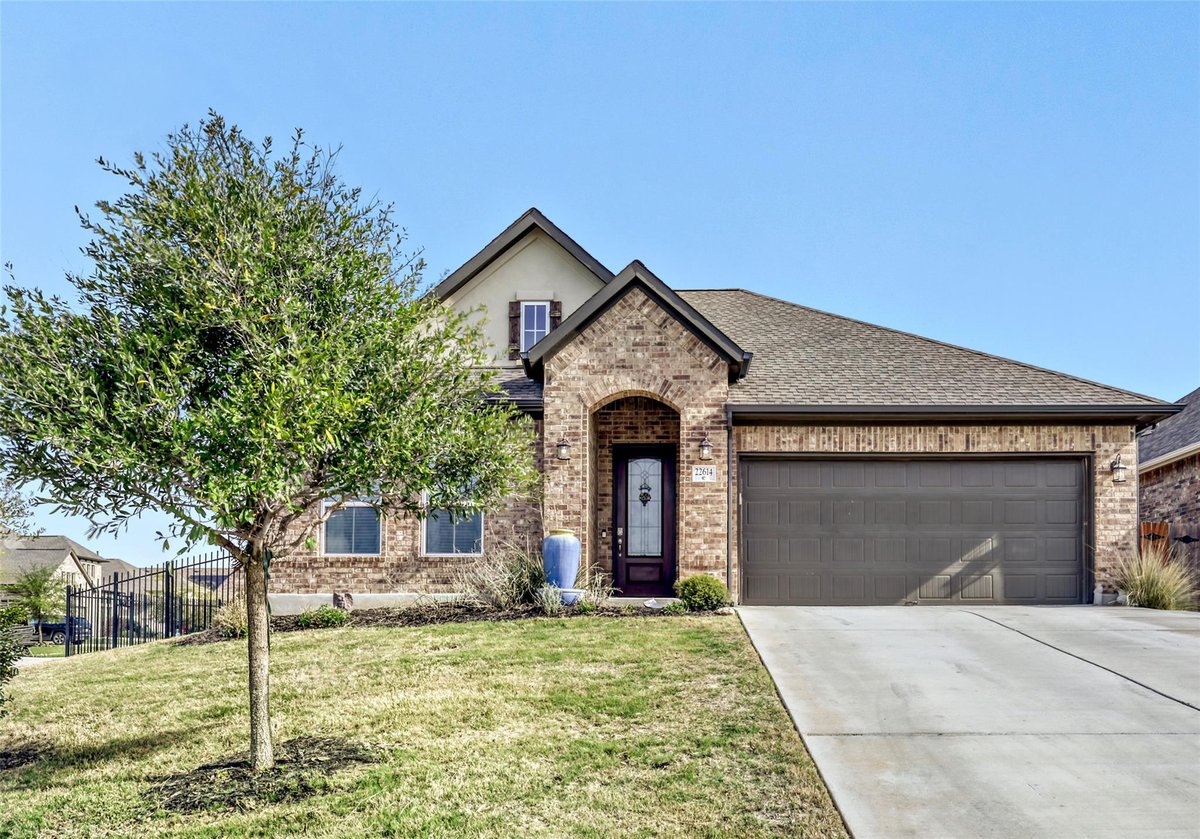 View 22614 Maidengrass Lane Ln in Lakeside At Tessera 22614 Maidengrass Lane Ln - front exterior - Luxury home in Lakeside At Tessera, Lago Vista, TX
