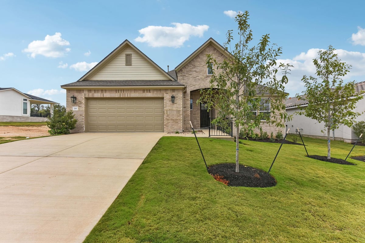 View 230 Olive Blossom Trl in Kissing Tree 230 Olive Blossom Trl - front exterior - Luxury home in Kissing Tree, San Marcos, TX