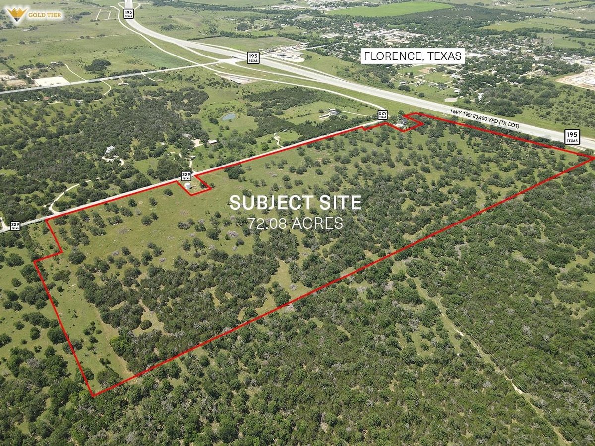 View 2300 County Rd 229 2300 County Rd 229 - aerial view with 2300 County Rd 229 in Florence - Luxury home in Florence, TX