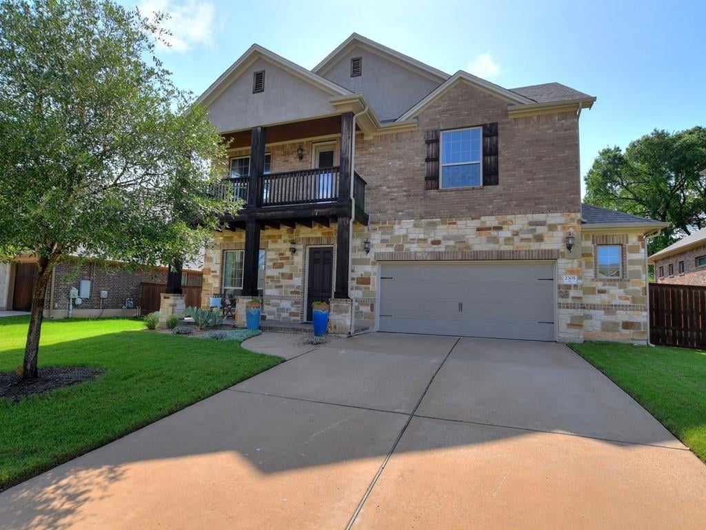 View 2305 Williston Loop in Bridges Of Bear Creek Ph 2 Se 2305 Williston Loop - front exterior - Luxury home in Bridges Of Bear Creek Ph 2 Se, Austin, TX