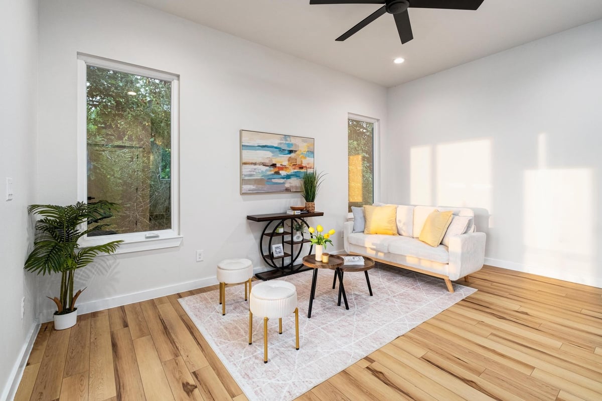 Primary bedroom at 2309 Montopolis Dr Unit #4 - 3 bed 3 bath home
