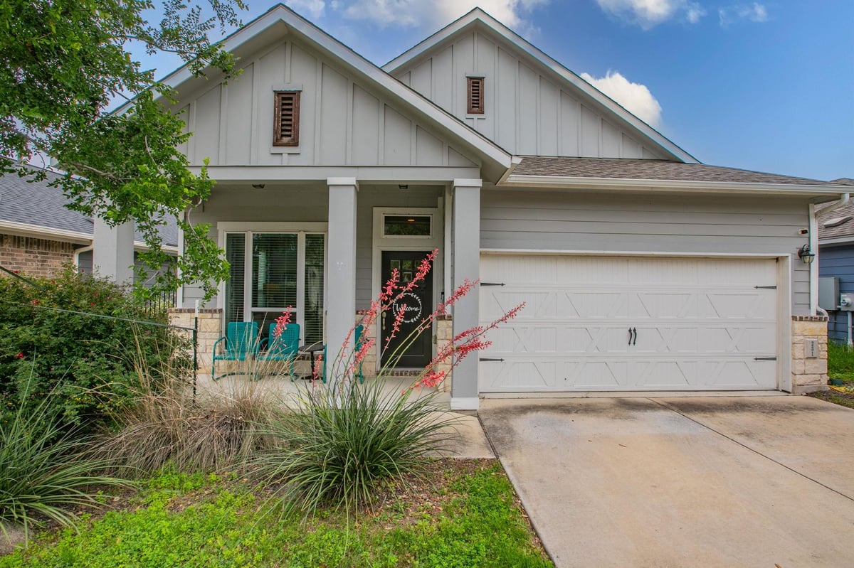 View 231 Simon in Plum Creek Ph 1 Sec 6h- 1 231 Simon - front exterior - Luxury home in Plum Creek Ph 1 Sec 6h- 1, Kyle, TX