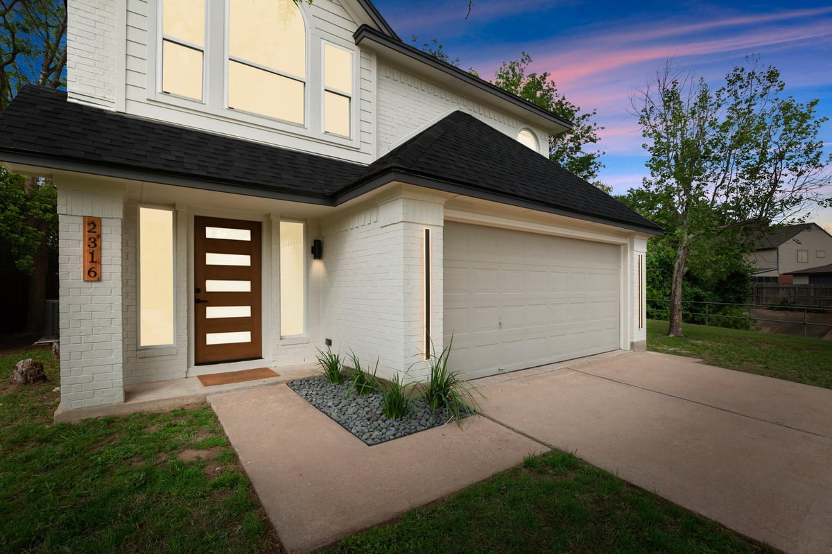 2316 N Shields Dr - front exterior - Luxury home in Scofield Farms Ph 02 Sec 01, Austin, TX