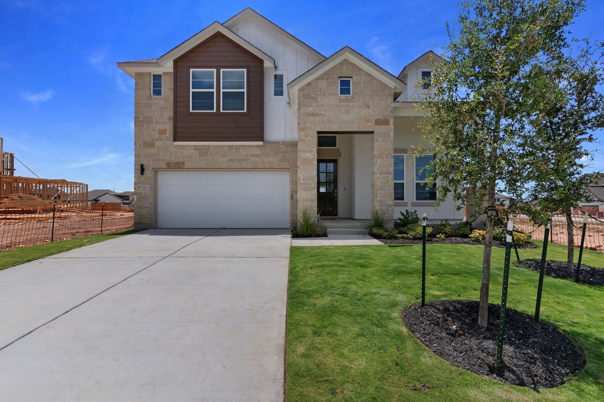 View 233 Montecido DR in Santa Rita Ranch 233 Montecido DR - front exterior - Luxury home in Santa Rita Ranch, Liberty Hill, TX