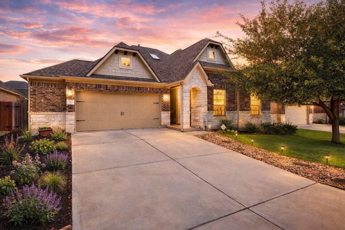 View 233 Sangiovese St in Carneros Ranch Sec 1 233 Sangiovese St - front exterior - Luxury home in Carneros Ranch Sec 1, Leander, TX