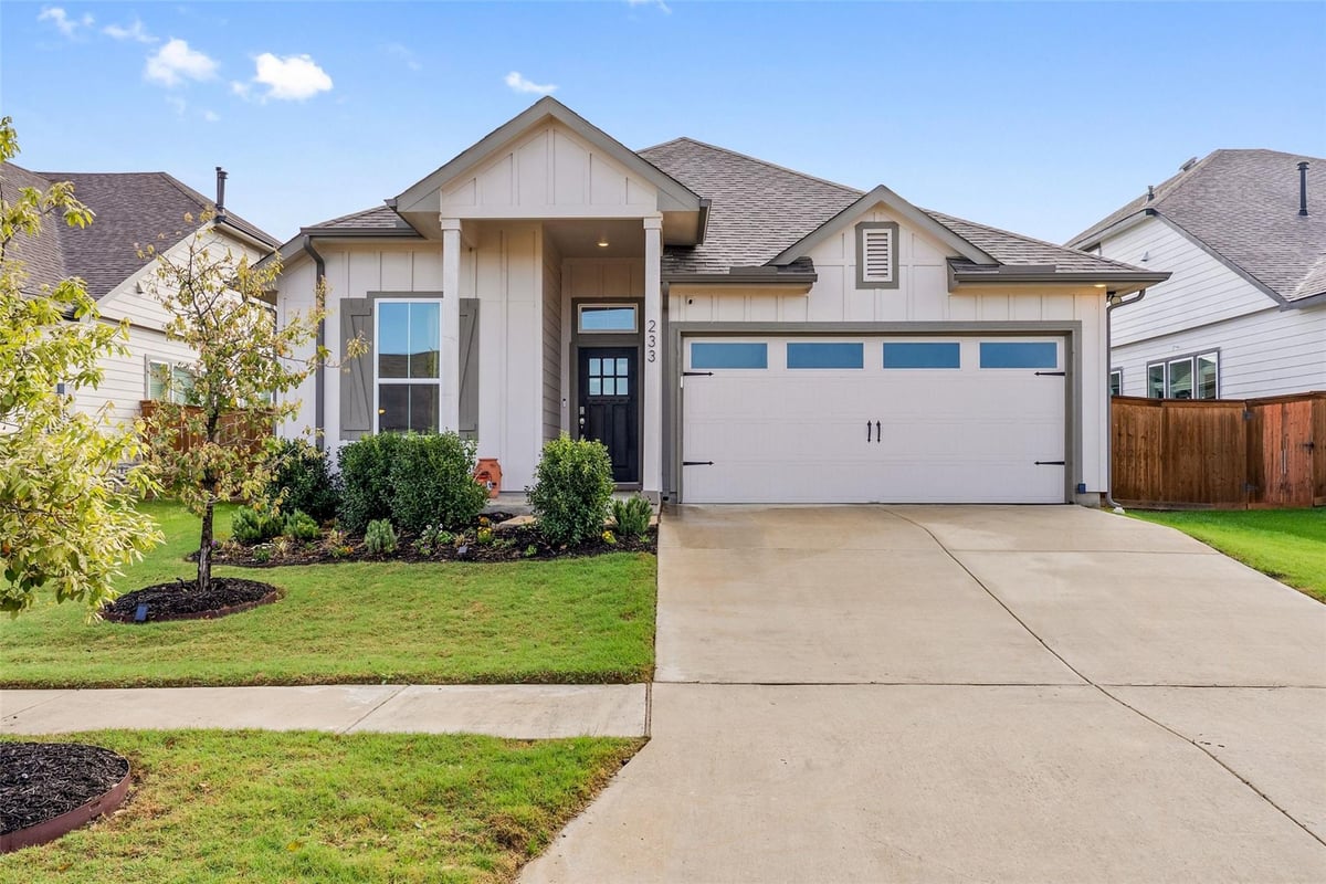 View 233 Snowbell St in Trace Sub Pa 6A Sec D 233 Snowbell St - front exterior - Luxury home in Trace Sub Pa 6A Sec D, San Marcos, TX