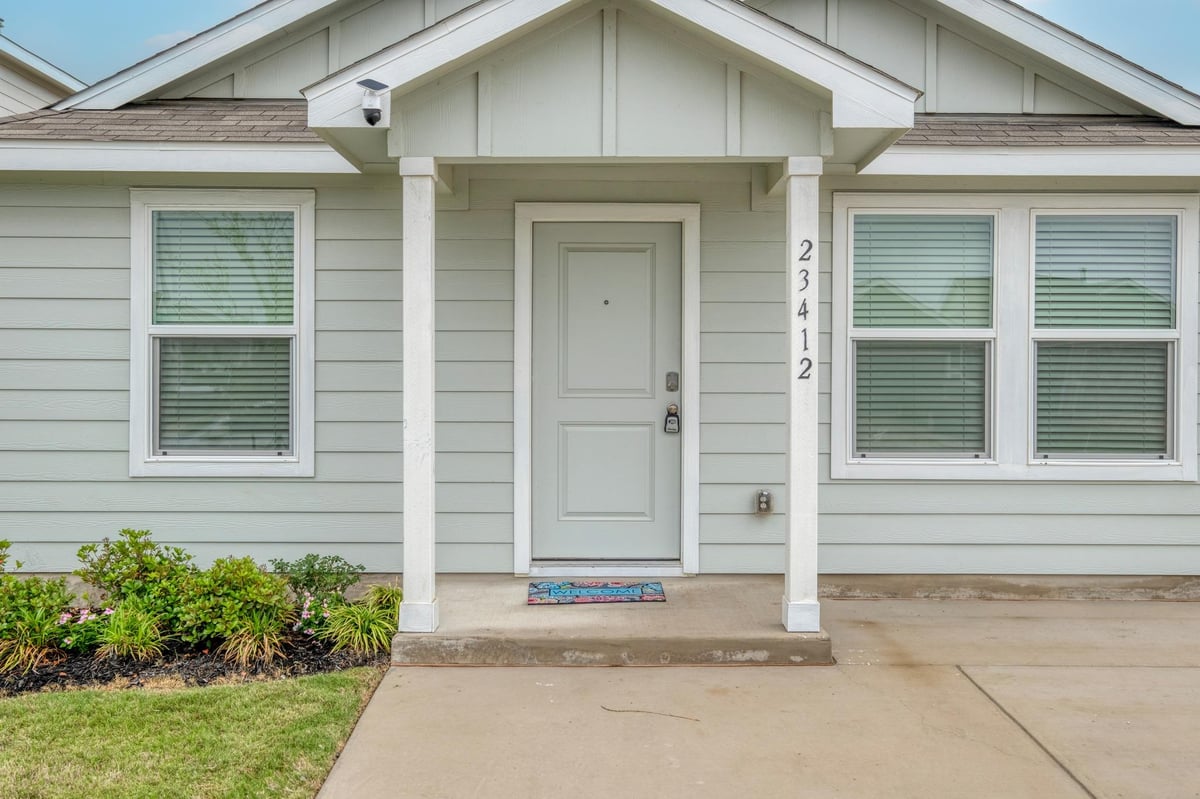 View 23412 Tiny Moons Way in Poth Tr 23412 Tiny Moons Way - front exterior - Luxury home in Poth Tr, Elgin, TX