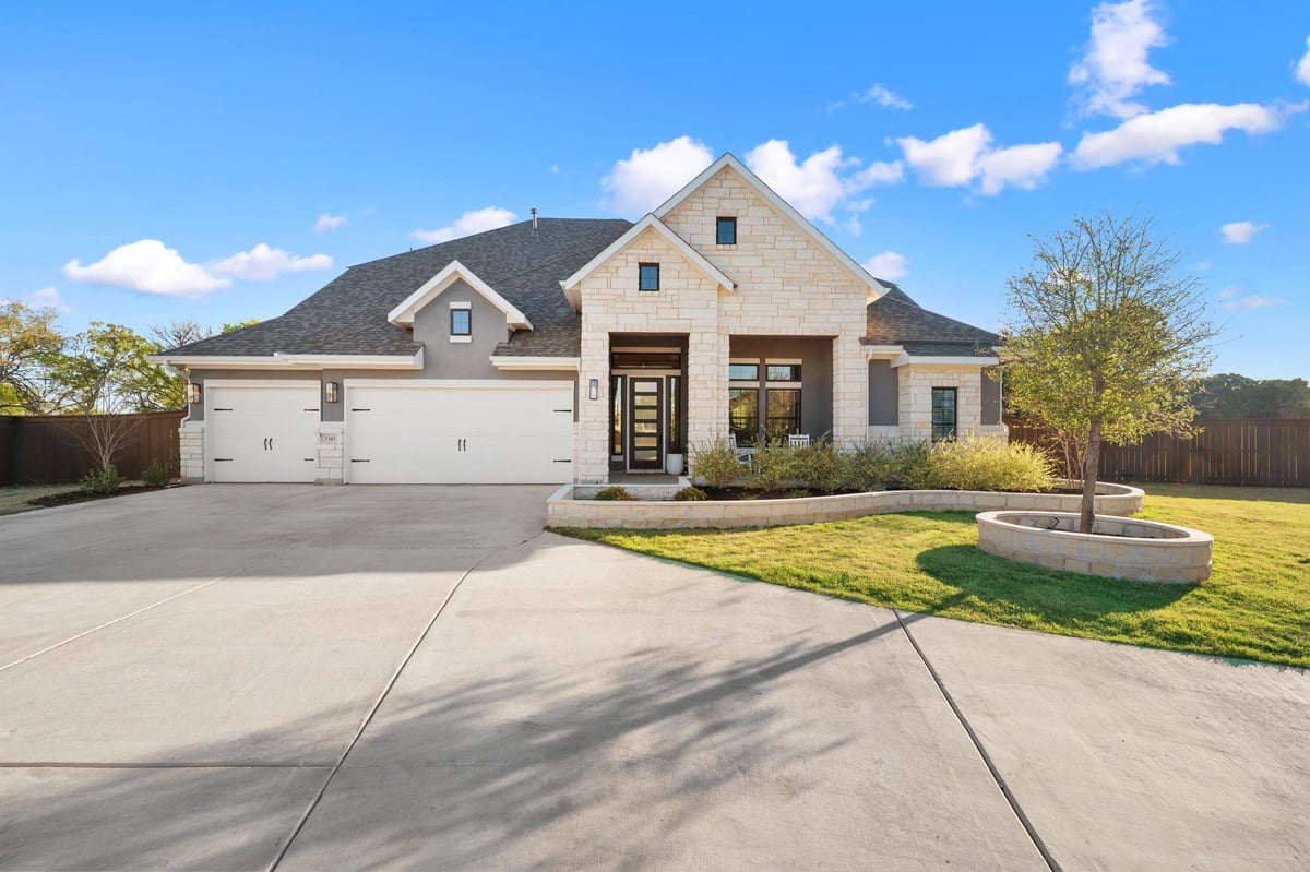 View 2345 Beebalm St in Bryson 2345 Beebalm St - front exterior - Luxury home in Bryson, Leander, TX