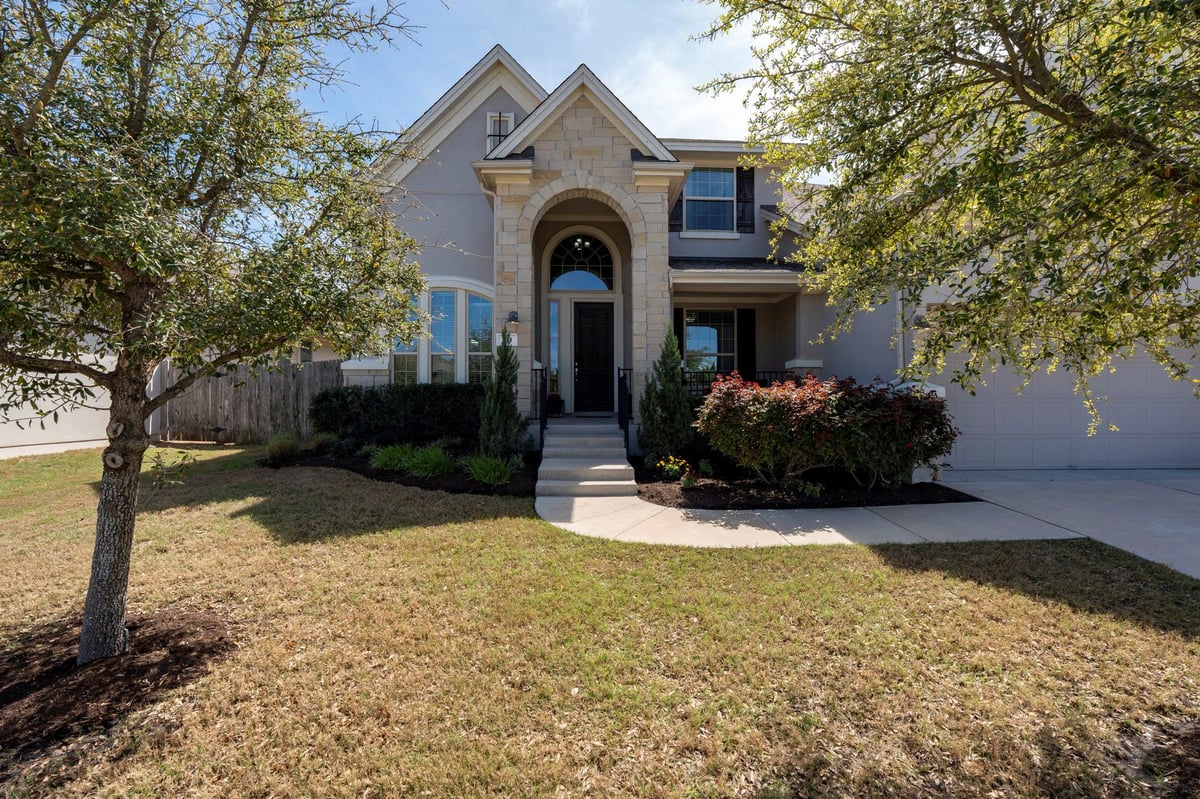 View 235 Senna Dr in Founders Ridge Sec 1 235 Senna Dr - front exterior - Luxury home in Founders Ridge Sec 1, Dripping Springs, TX