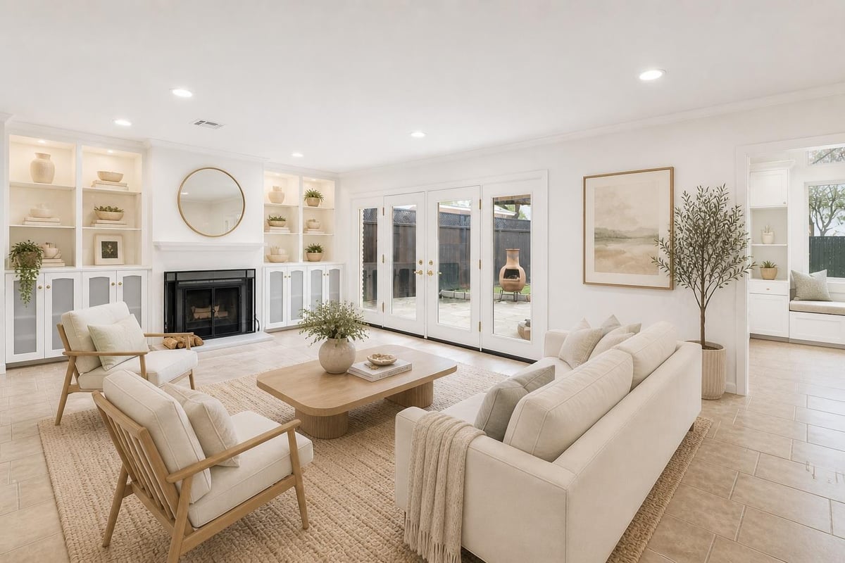 Living area at 2404 Westover Rd - 3 bed 2 bath home