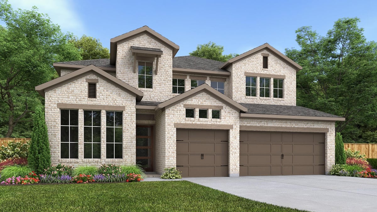 View 241 Sheepdog Dr in Lariat 241 Sheepdog Dr - front exterior - Luxury home in Lariat, Liberty Hill, TX