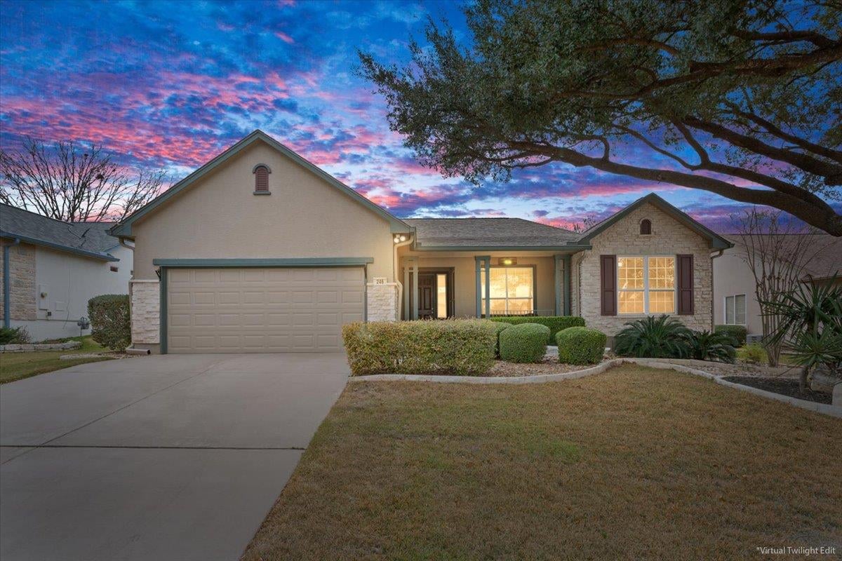 View 246 Red Poppy Trl in Sun City Georgetown Ph 02 Neighborhood 10 Pud 246 Red Poppy Trl - front exterior - Luxury home in Sun City Georgetown Ph 02 Neighborhood 10 Pud, Georgetown, TX