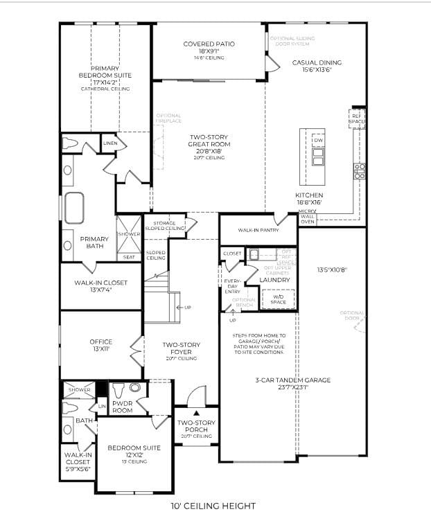 Living area at 2460 Cedar Meadow Ln - 5 bed 5 bath home