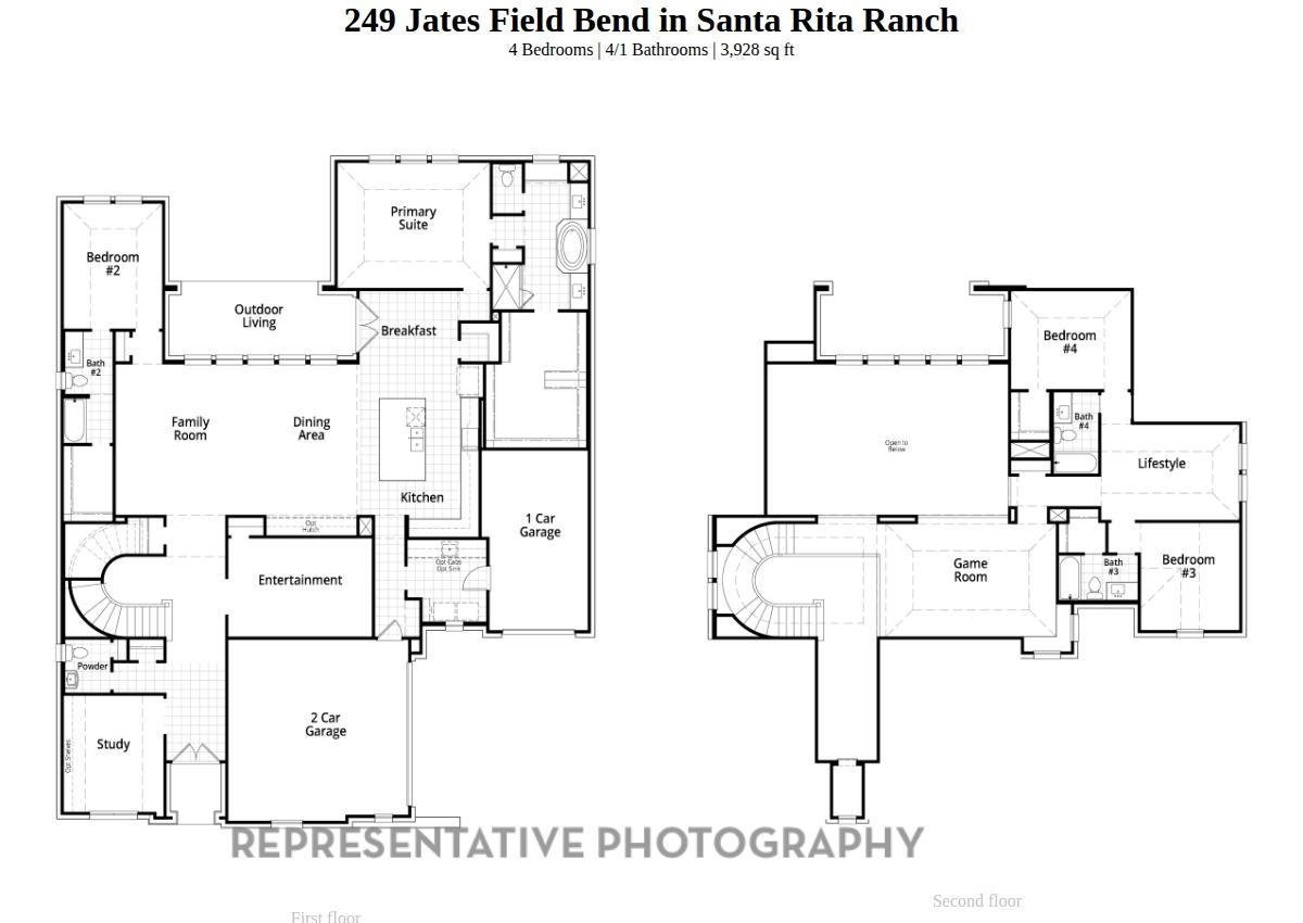 Living area at 249 Jates Field Bnd - 4 bed 4 bath home