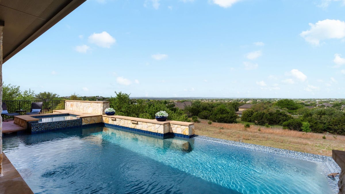 View 250 Sandy Creek CV in Rim Rock Ph 1 Sec 1 250 Sandy Creek CV - front exterior - Luxury home in Rim Rock Ph 1 Sec 1, Driftwood, TX