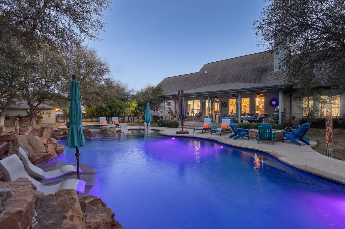 View 2500 County Road 403 in unplatted 2500 County Road 403 - front exterior - Luxury home in unplatted, Marble Falls, TX