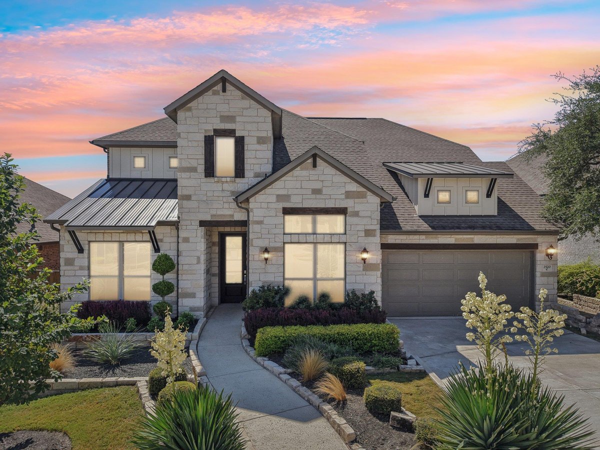 View 2520 Carretera Dr in Palmera Ridge 2520 Carretera Dr - front exterior - Luxury home in Palmera Ridge, Leander, TX