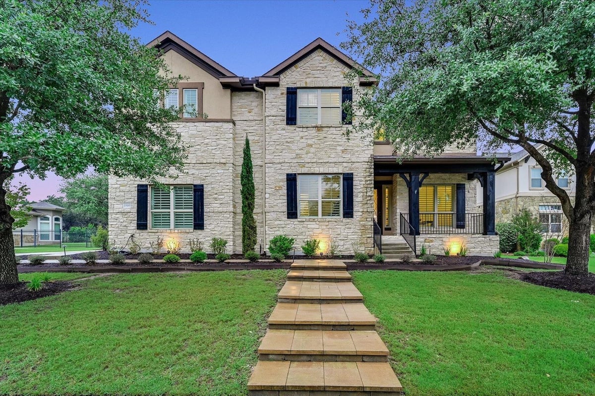 View 2520 Ionian CV in Woods Of Greenshores 2520 Ionian CV - front exterior - Luxury home in Woods Of Greenshores, Austin, TX
