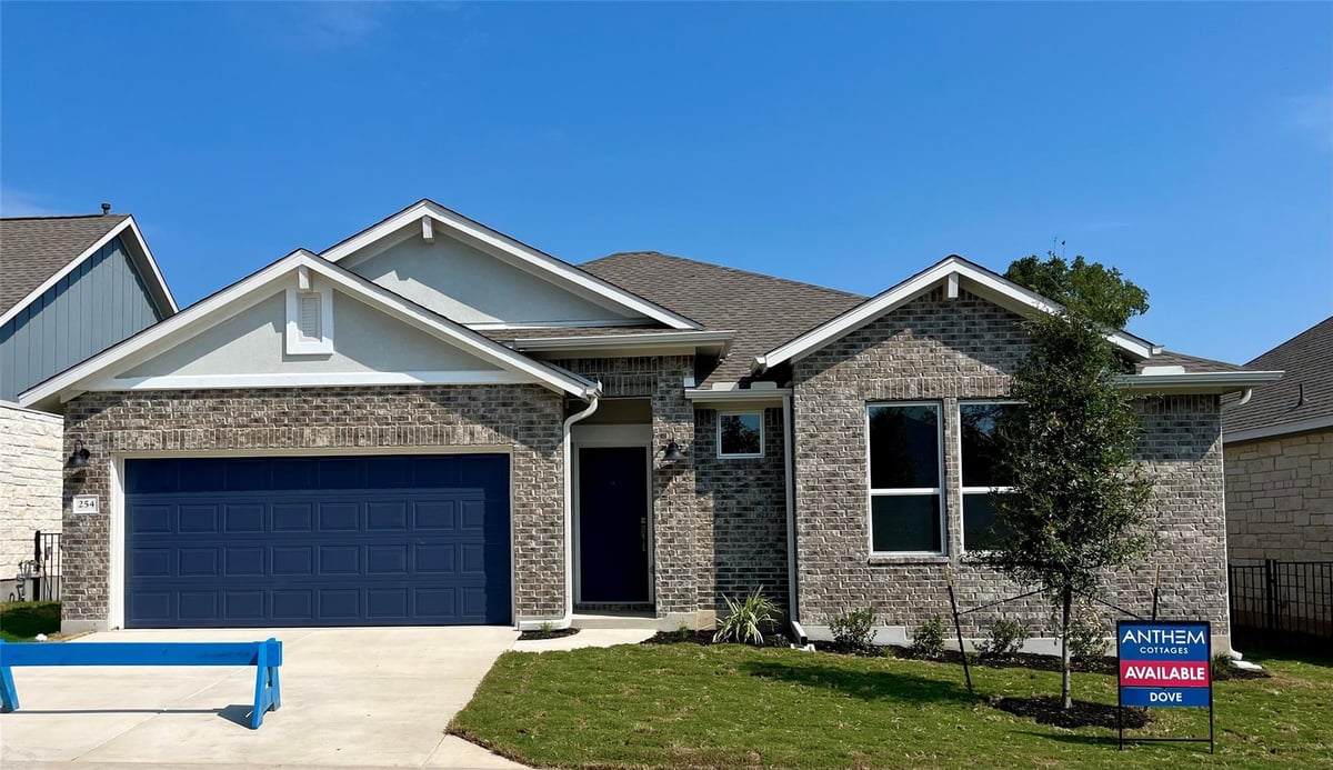 View 254 Brave St in Anthem Cottages Condo 254 Brave St - front exterior - Luxury home in Anthem Cottages Condo, Kyle, TX