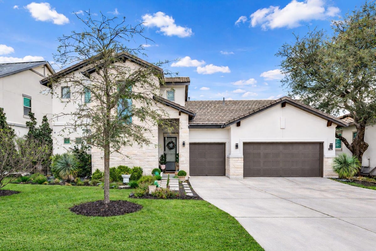 View 2540 Costa Del Sol Dr Unit #46 in Wild Rock Residential Condos 2540 Costa Del Sol Dr Unit #46 - front exterior - Luxury home in Wild Rock Residential Condos, Leander, TX