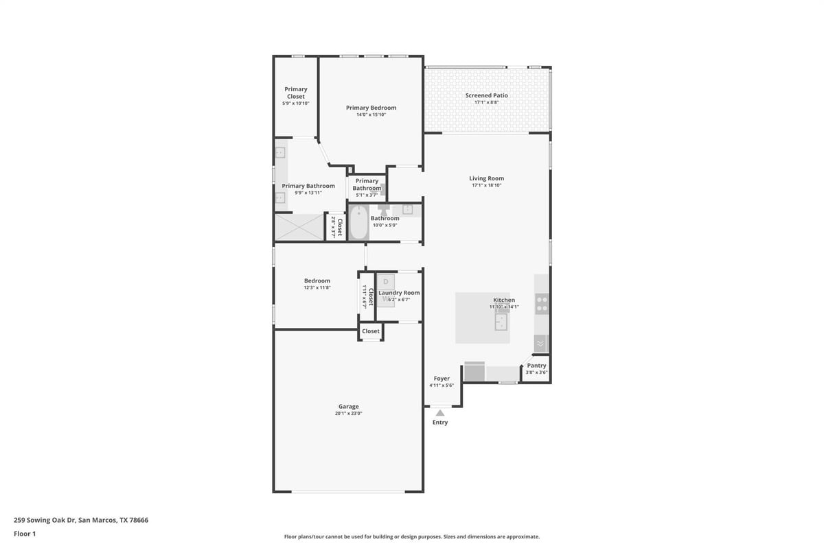 Living area at 259 Sowing Oak Dr - 2 bed 2 bath home