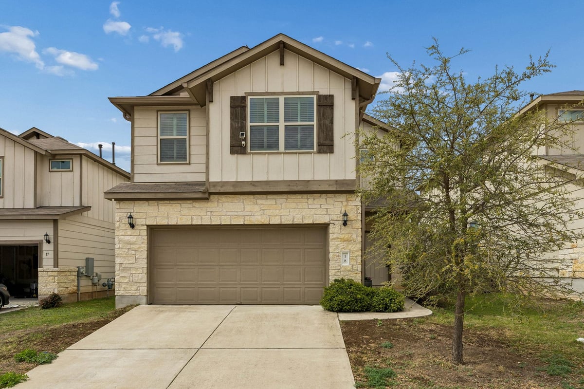 View 2601 Chandler Creek Blvd Unit #18 in Enclave at Chandler Creek 2601 Chandler Creek Blvd Unit #18 - front exterior - Luxury home in Enclave at Chandler Creek, Round Rock, TX