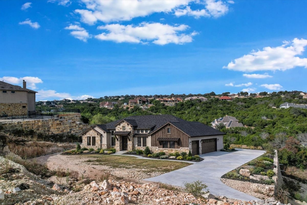 View 2601 Crystal Falls Pkwy in Grand Mesa 04 At Crystal Falls 2601 Crystal Falls Pkwy - front exterior - Luxury lot in Grand Mesa 04 At Crystal Falls, Leander, TX