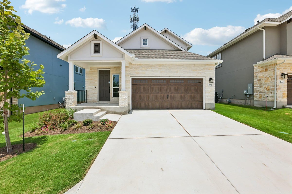View 2605 Sam Bass RD Unit #104 in Clear Creek 2605 Sam Bass RD Unit #104 - front exterior - Luxury home in Clear Creek, Round Rock, TX