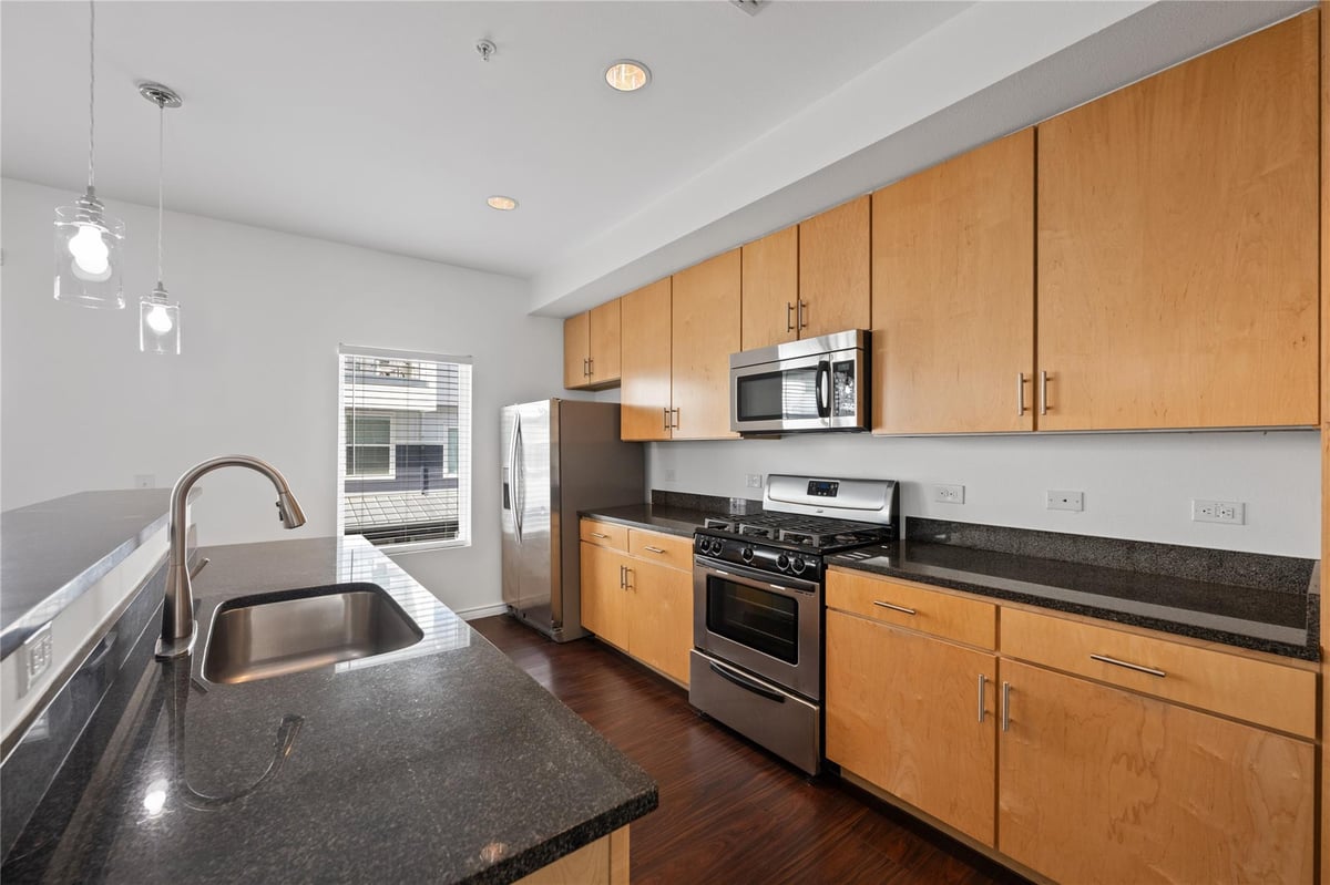 Primary bedroom at 2606 Wilson St Unit #1104 - 2 bed 2 bath home