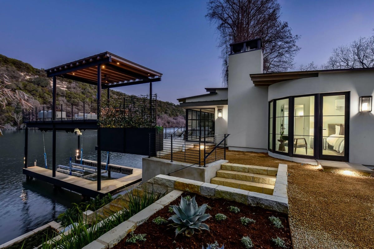 View 2607 River Hills Rd Unit #G in Pecan Bottoms on Lake Austin 2607 River Hills Rd Unit #G - front exterior - Luxury home in Pecan Bottoms on Lake Austin, Austin, TX