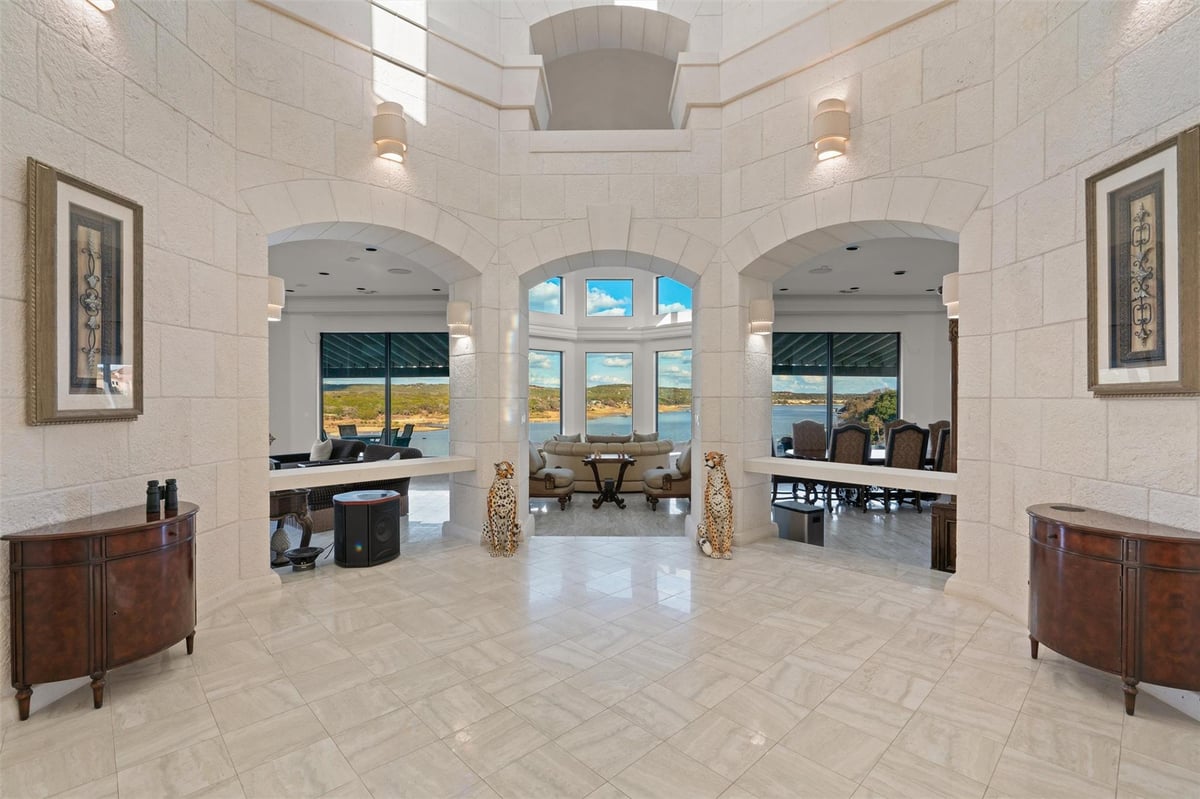 Foyer with barrel vault ceilings with architectural at 26100 Countryside Dr - 5 bed 5 bath home