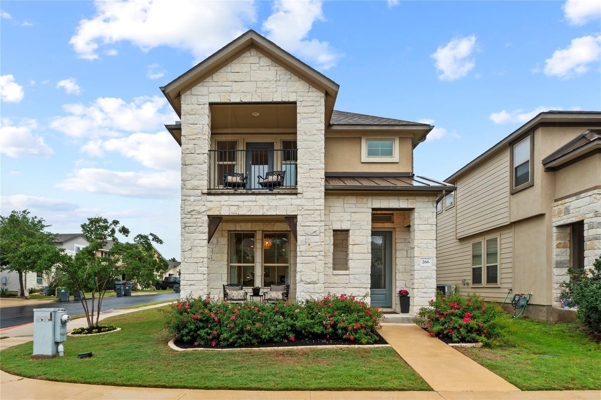 View 266 Diamond Point Dr in Texas Heritage Village Sec 4 266 Diamond Point Dr - front exterior - Luxury home in Texas Heritage Village Sec 4, Dripping Springs, TX