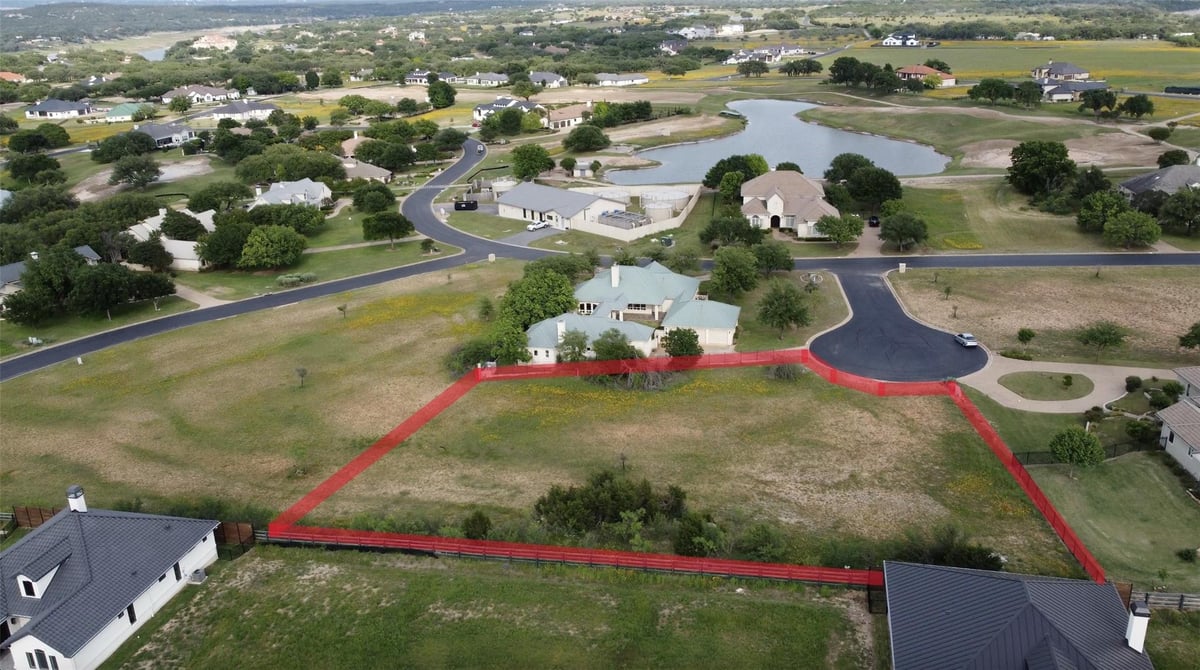 View 26604 Hunters Grove Ct in Ranch Sec 11 26604 Hunters Grove Ct - front exterior - Luxury lot in Ranch Sec 11, Spicewood, TX