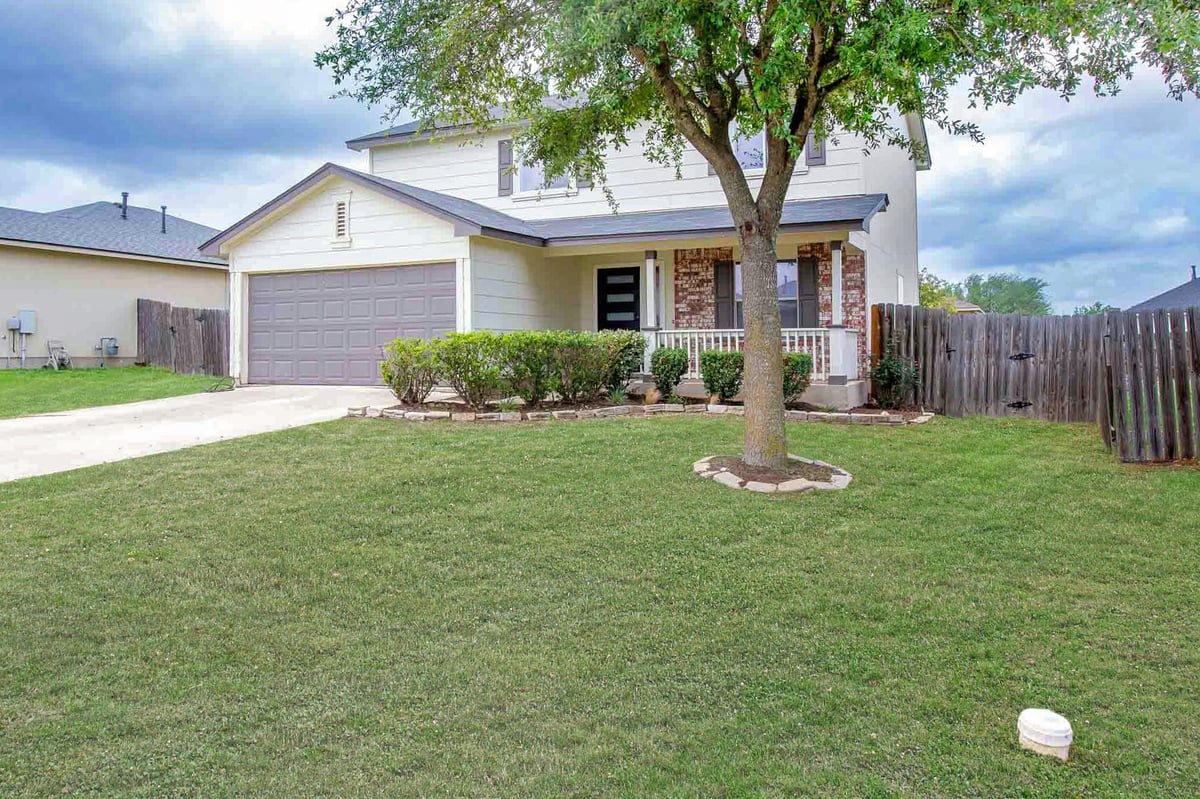 View 270 Endeavour Dr in Post Oak Ph 3 270 Endeavour Dr - front exterior - Luxury home in Post Oak Ph 3, Kyle, TX