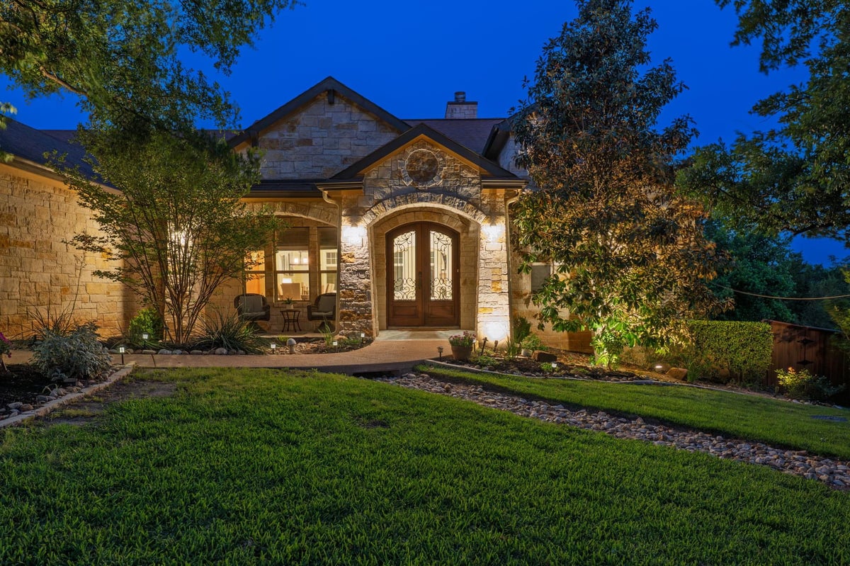 View 2703 Pyramid Dr in Cardinal Hills Estates Unit 14 2703 Pyramid Dr - front exterior - Luxury home in Cardinal Hills Estates Unit 14, Austin, TX
