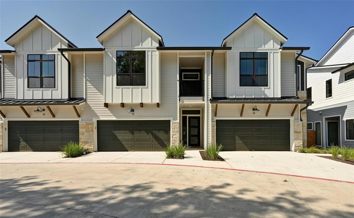 View 2707 Dulce LN Unit #13 in Enclave at Dulce Lane 2707 Dulce LN Unit #13 - front exterior - Luxury home in Enclave at Dulce Lane, Austin, TX