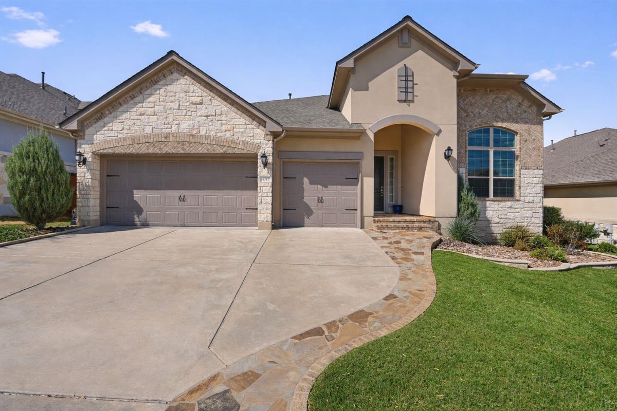 View 2712 Mazaro Way in Traditions at Vizcaya 2712 Mazaro Way - front exterior - Luxury home in Traditions at Vizcaya, Round Rock, TX