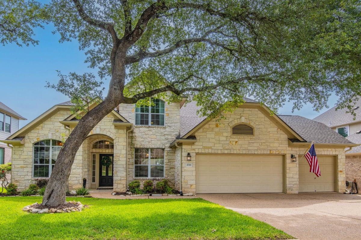 View 2726 Zambia DR in Ranch At Deer Creek Ph 2 Sec 2726 Zambia DR - front exterior - Luxury home in Ranch At Deer Creek Ph 2 Sec, Cedar Park, TX