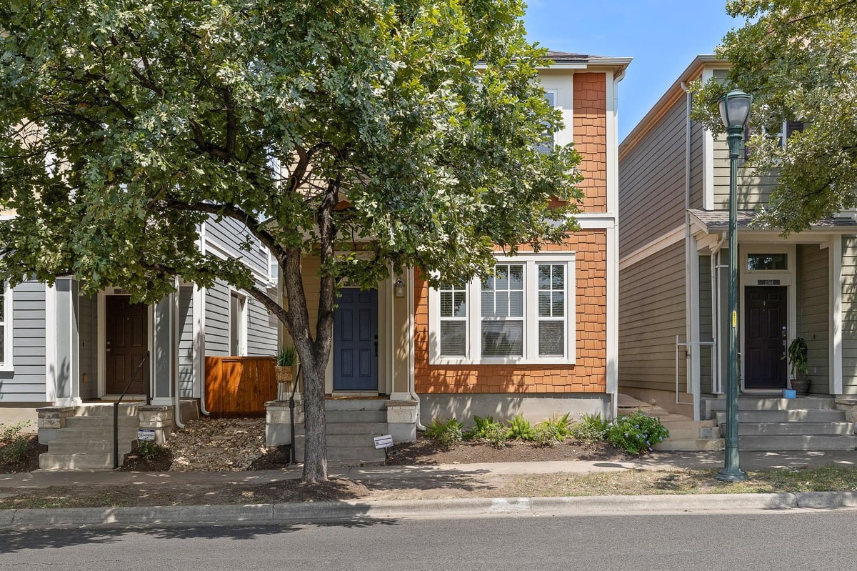 View 2740 Tom Miller St in Mueller Sec 05 Resub 2740 Tom Miller St - front exterior - Luxury home in Mueller Sec 05 Resub, Austin, TX