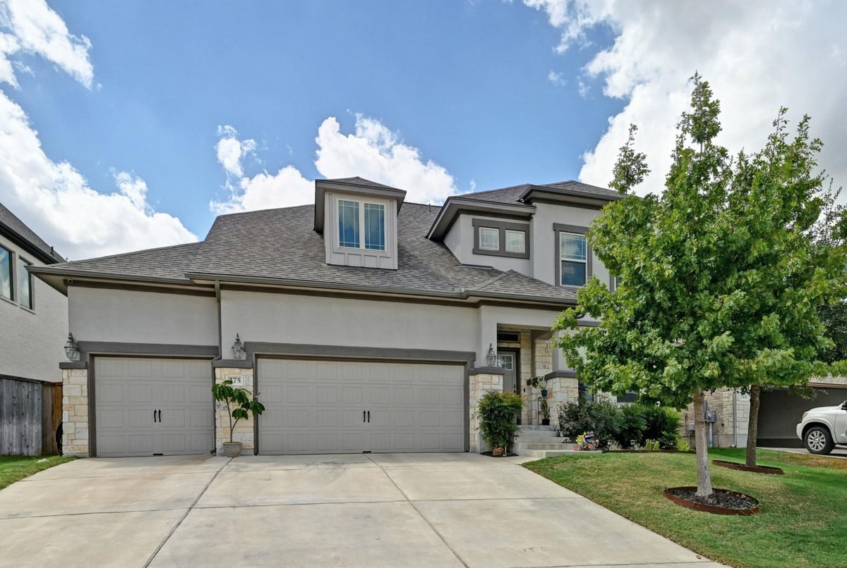 View 275 Coyote Creek Way in 6 Creeks Ph 1 Sec 1 275 Coyote Creek Way - front exterior - Luxury home in 6 Creeks Ph 1 Sec 1, Kyle, TX