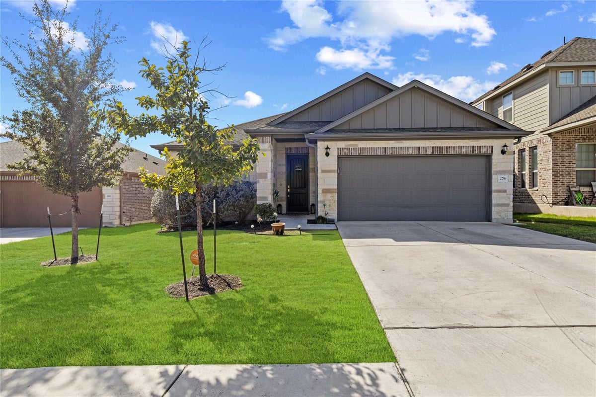 View 276 FINSTOWN St in Star Ranch Ph 7 Sec 7 276 FINSTOWN St - front exterior - Luxury home in Star Ranch Ph 7 Sec 7, Hutto, TX