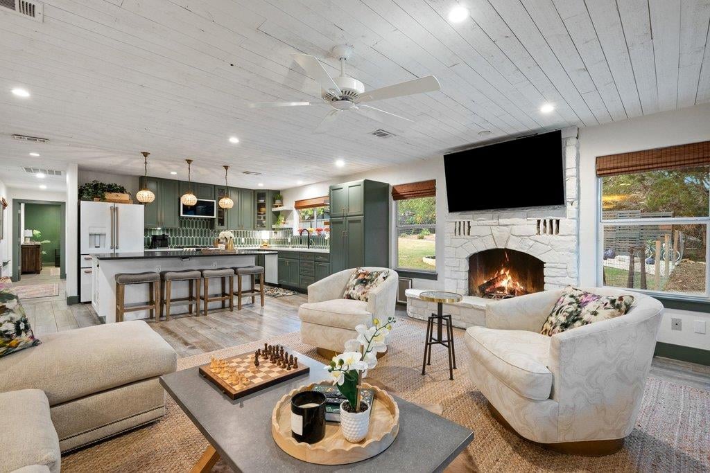 View 2800 River Rd in River Meadows 2800 River Rd - front exterior - Luxury home in River Meadows, Wimberley, TX