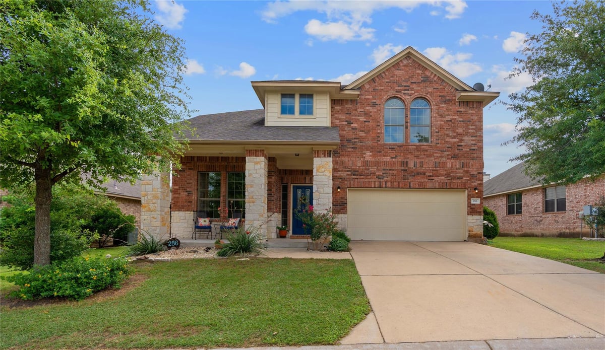 View 286 Stone View Trl in Ledge Stone 286 Stone View Trl - front exterior - Luxury home in Ledge Stone, Austin, TX