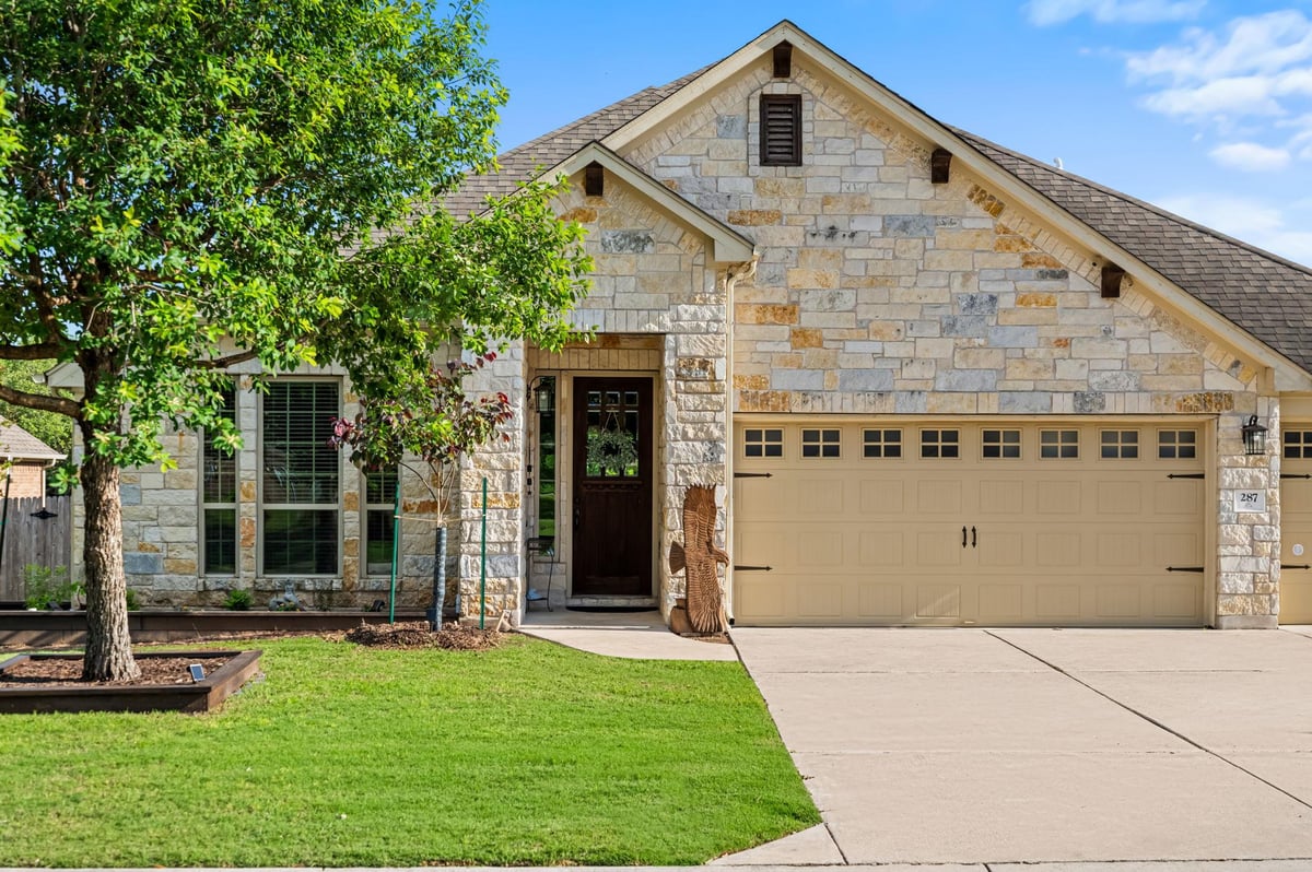 View 287 Stone River DR in Highpointe Ph V Sec Two 287 Stone River DR - front exterior - Luxury home in Highpointe Ph V Sec Two, Austin, TX