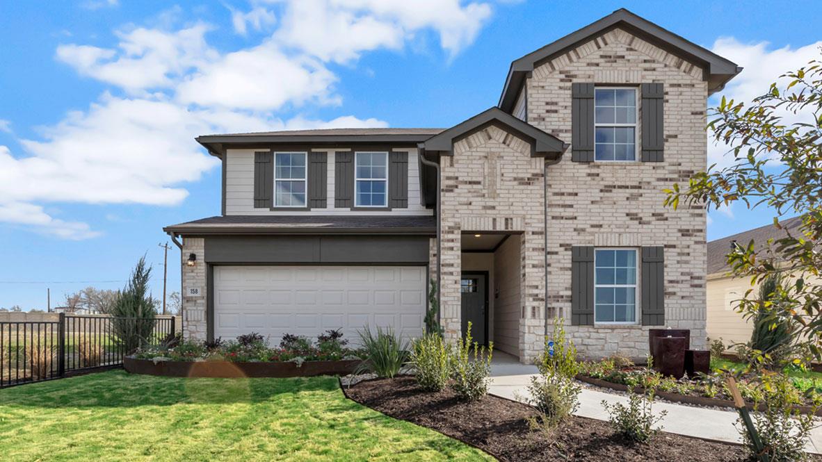 View 288 MUSTANG LAKE Cir in Prairie Lakes 288 MUSTANG LAKE Cir - front exterior - Luxury home in Prairie Lakes, Buda, TX